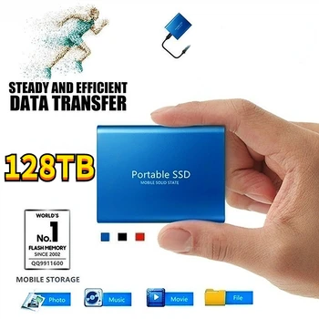 Prenosni SSD Tip-C USB 3.1 8TB 16TB 32TB 64TB SSD Trdi Disk 128TB Zunanje SSD M. 2 za Prenosnik Namizni SSD Flash Pomnilnik, Disk