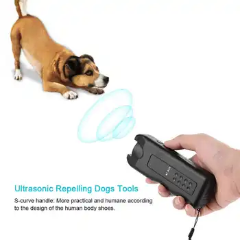 Ultrazvočno Pes Ima Stop Agresivno Žival Napade Psa Repeller Stop Lubje Naprave z LED Svetilko Ljubljenčka Psa Usposabljanje Orodja