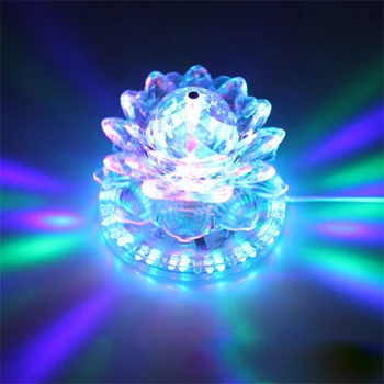 RGB LED DJ Disco Stopnji Svetlobe Samodejno Obračanje Lotus Obliko Čarobno Žogo Lučka za Poroko, Božič Stranka KTV Bar Dekoracijo
