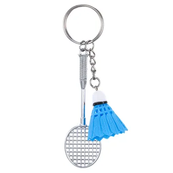 Mini Badminton Lopar, Žogice Športni obesek za ključe Obesek 3D Keyfob Keychain Imetnik Obroč Avto Vrečko Obesek Čar keyring DIY Nakit