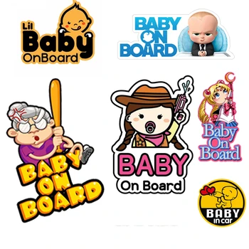 Fuzhen Boutique Decals Zunanjost Pribor Smešno Avto Nalepke Baby on Board Risank Anime Nalepko otrok V Avtu Styling Dekoracijo