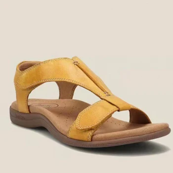 BKQU Poletne Sandale za Ženske Klin Ortopedski Čevlji Pu Usnje Barva Priložnostne Ženske Non-Slip Moda na Plaži Sandalias
