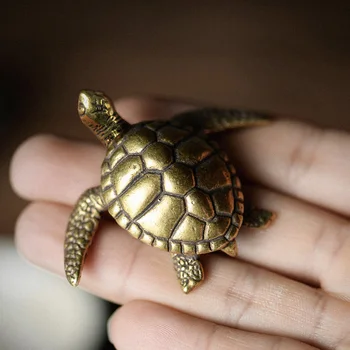 Retro želva okraski osebnost majhne morske želve, namizno dekoracijo doma trdno čistega bakra obrti