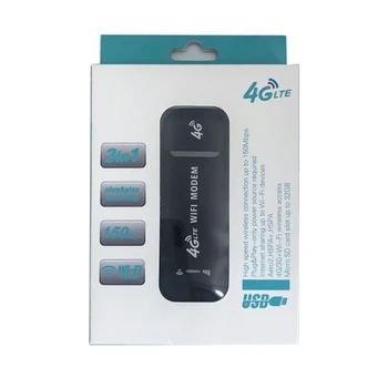 4G LTE Adapter WiFi Dongle, 4G LTE USB Modem, Brezžično USB mrežno Kartico, 150Mbps WiFi Modem 4G USB, Wi-Fi Usmerjevalnik W3JD