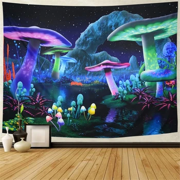 Psihedelični Gob Tapiserija fantasy rastlin, tapiserija, Galaxy prostor, tapiserija, zvezdnato noč tapiserija steni visi