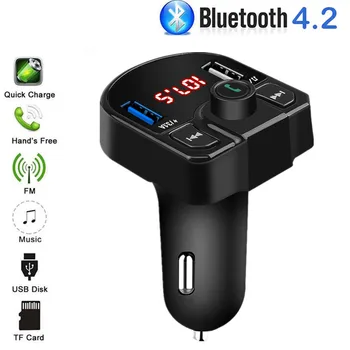Bluetooth, Fm Oddajnik, Usb, Aux Modulator Kompletom Za Prostoročno Car Audio Mp3 Predvajalnik 3.1 Hitro Polnjenje Dvojno Usb Avto Polnilec Adapter