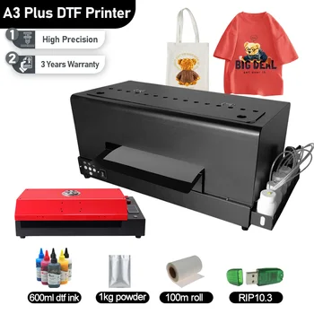 A3 DTF Tiskalnik T-Shirt Tiskanje Pralni A3 Neposredno Film Tiskanje Pralni DTF Transfer Tiskalnik z Roller Držalo Za T-shirt