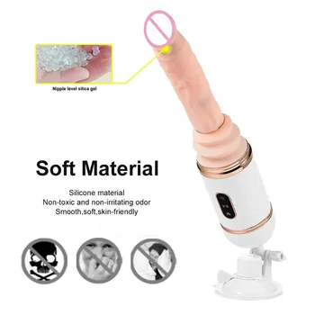 Penis Vibrator Big Self-ogrevanje Vibrator Sex Igrača Zložljive Dildo Ženski Sesalni Penis Daljinski upravljalnik Hands-Free Sex Stroj