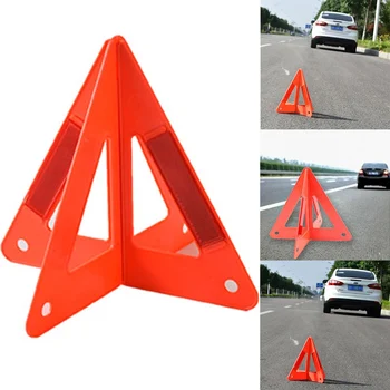 Zložen Stop Znak Reflektor Za Avto Krat Opozorilni Trikotnik Varnosti V Sili Reflektivni Flash Prijavite Vozila Napaka Avtomobilov