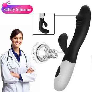 Dildos Dvojni Vibrator za G Spot Spodbujanje Vagine, Klitoris Masaža Silikonska Vodotesna Sex Igrače za Ženske