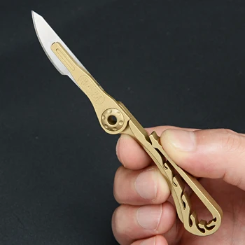Večfunkcijsko Mini Scalpels Z Žep Izrezka Medenina Ročaj EOS Medicinske Folding Nož Razpakiranje Žepni Nož Operacijo Odprto Okno Orodje