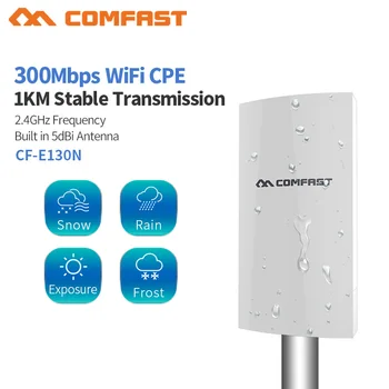 1KM WIFI Območju Brezžične Prostem CPE Usmerjevalnik WIFI Extender 2.4 G 300Mbps, WiFi Most Dostopne Točke AP Antena WI-FI Vmesnik CF-E130