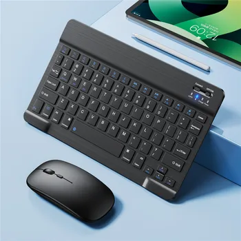 Tipkovnico Bluetooth Brezžično Tipkovnico In Miško španski Mini rusko tipkovnico Za ipad Telefon Samsung Tablični računalnik ipad pro 11 zrak 2020