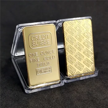 Švicarski Eno Unčo čistega Zlata 9999 Kreditne Palice z Različnimi Serijskimi Laser Število Dekoracijo Kovancev Suisse Zlata palica za zbiranje