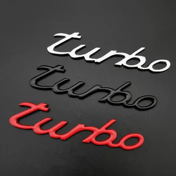 1 KOS 3D turbo Fender Rep kovinski Avto logotip strani značko Ustvarjalno dekoracijo zadnji odbijač prtljažnik emblem nalepke, Dodatki