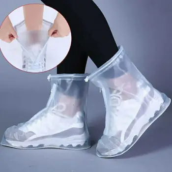 Moški Ženske Čevlji, Prevleke za Dež Stanovanj Gleženj Škornji Pokrov PVC za enkratno uporabo Non-slip Kritje za Čevlje z Notranjim Nepremočljiva Plast