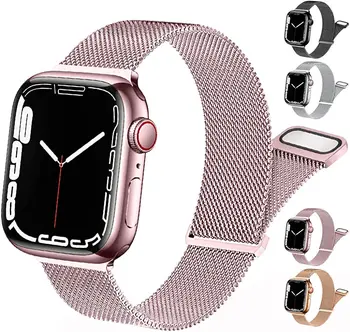 Za Apple Watch Band Serije 7 6 SE 5 4 3 2 1 45 mm 44 42mm 38 mm 40 mm Stainles Jekla, Trak Za Apple Watch Pametno Gledati Zapestnica
