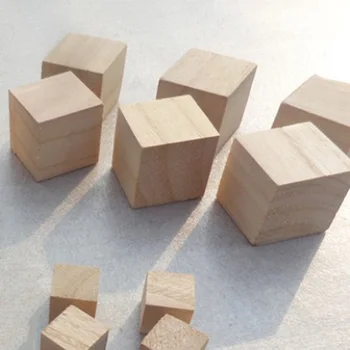 20PCS/veliko Nedokončanih Kvadratnih Lesenih Blokov Model Pribor Za lesenih predmetov Obrti Otroci Igrače Puzzle, zaradi Česar Materiala