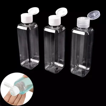 1pc/2pc 100 ml Prenosni Prozorno Plastično Stekleničko z Flip Skp Vžigalnike Potovalni Kozmetični Šampon Losjon Posoda Pribor