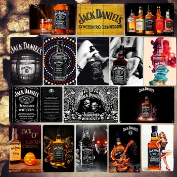 Whisky Bourbon Plaketo Vino Letnik Kovinski Tin Znaki Krasijo Plošče za Cafe Bar Doma Objave Tennessee Viski Wall Art Plakat ZSS2