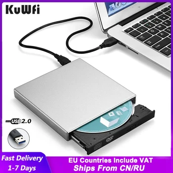 USB 2.0, Optični Pogon CD-RW, CD-RW Predvajalnik Prenosni Zunanji Pogon DVD Snemalnik za Macbook Prenosni Računalnik PC Windows 7/8