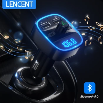 LENCENT Bluetooth, FM Oddajnik za Brezžični Radio s Adapter Komplet z Dvojno Polnjenje prek kabla USB Avto Polnilec za MP3 Predvajalnik Podpira TF Kartice