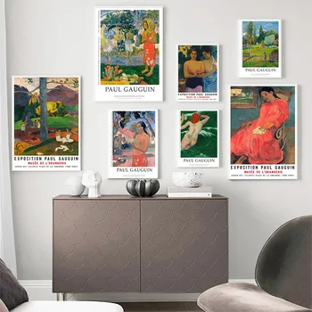 Paul Gauguin Tahitian Golih Žensk Steno Letnik Umetniško Platno Slikarstvo Nordijska Plakatov In Fotografij Stenske Slike Za Dnevna Soba Dekor