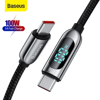 Baseus PD 100W USB C Hitro Kabel za Polnjenje Podatkovnega Kabla USBC, da Tip C Kabel Polnilnika za MacBook Za Samsung Xiaomi Za Tablični 1M 2M