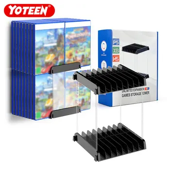 Yoteen Igre Disk Stensko Stojalo za PS4/PS5/XBOX/stikalo Igro CD Box za Shranjevanje Nosilec, Stojalo Organizor Wall Mount Imetnika