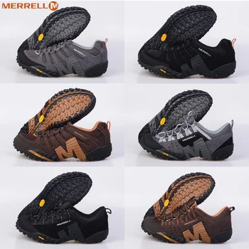 Klasična Merrell Moških Pravega Usnja, Šport Na Prostem Pohodništvo Čevlji Za Moške Trajne Gorskih Anti-Slip Proti Dnu Vzpon Superge 39-45