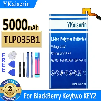 5000mAh YKaiserin Baterije TLP035B1 za BlackBerry Keytwo KEY2 Pametni Novo Bateria + Skladbo Kode