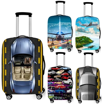 modni avtomobil / letalo, tiskanje, shranjevanje prtljage kritje za potovanje anti-prah kovček zaščitne prevleke za prtljago vozička primeru zajema