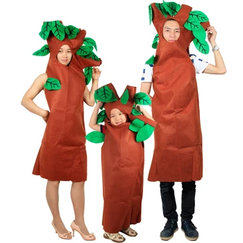 Brezplačna dostava drevo kostum cosplay odraslih Halloween kostum stranka dejavnosti Otrok obleko gor Božično drevo storitev oskrbe