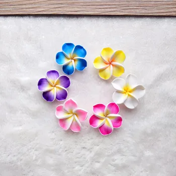 30 kos Hula Dekleta, poroka, nevesta, Mehko TaoHua Hawaiian poročne 3 cm, cvet nakit Frangipani cvet Polimerne gline frangipani