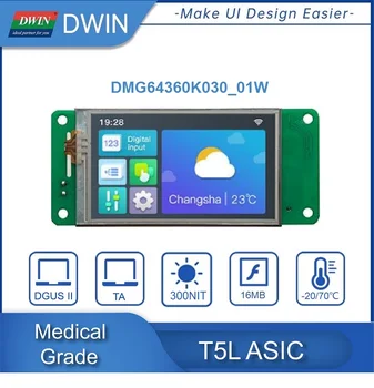 DWIN 3.0 palčni IPS Medicinske Razred Pametni Zaslon na Dotik Serijski Zaslon DMG64360K030_01W