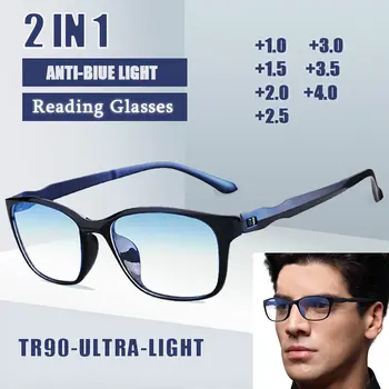 Moda Obravnavi Očala Anti-Modra Svetloba Ženske Moški Računalnik Presbyopia Daljnovidnost Branje Očala+1.0+1.5+2.0+2.5+3.0+3.5+4.0