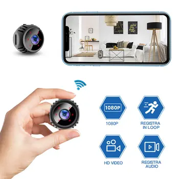 Mini Wifi Kamera 1080P HD Video Audio Snemalnik Skrivnost Mikro Cam Night Vision Zaznavanje Gibanja Oddaljeno nadzorovati Varnostne Kamere