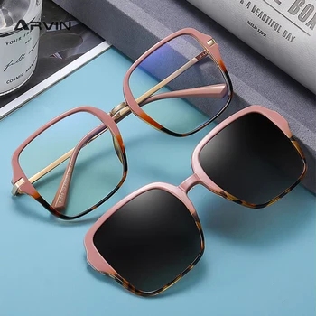 2 V 1 Polarizirana sončna Očala Moški Ženske Magnetna Sponka Na Očala TR90 Zlitine Optični Recept za Očala Okvirji za Očala UV400