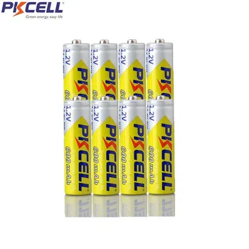 8Pcs PKCELL AA Baterija za ponovno Polnjenje NIMH 1,2 V Polnilna Baterija 600mah Pravi Zmogljivosti Za Igrače