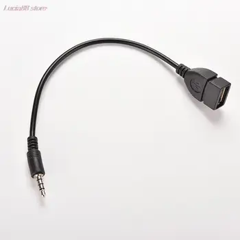 1x 3.5 mm Moški AUX Audio Jack Vtič Za USB 2.0 Ženski Pretvornik Kabel usb Kabel, Avto MP3