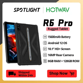 HOTWAV R6 Pro Krepak Tablet 15600mAh Android 12 10.1 Palčni HD+ Pad 8GB 128GB Jedro Octa 16MP Fotoaparat Dual SIM Rokavice Način Tablet PC