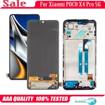 Original AMOLED Za Xiaomi POCO X4 Pro 5G 2201116PG LCD-Zaslon na Zaslonu na Dotik Zamenjava Računalnike Zbora Za POCO X4Pro LCD
