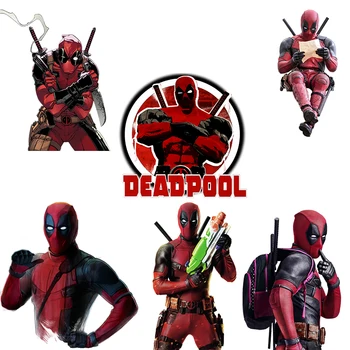 Marvel Deadpool DIY Prenos Toplote Obliži za Oblačila, iz Železa na Obliž Appliques Šivanje Oblačil Vinilne Nalepke za Dekoracijo Daril