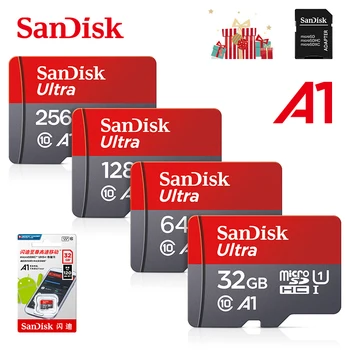 SanDisk A1 Pomnilniško Kartico 256GB 200GB 64GB 128GB 16GB 32GB Micro SD Kartico Class10 UHS-1 flash Pomnilniško kartico Microsd TF/SD Kartica