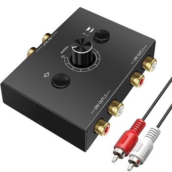 R/L Stereo Avdio dvosmerno Preklopnik 2 Vhod 1 proizvodnja, R/L, Stereo Audio (Stereo zvok Preklopiti Splitter 2X1/1X2, z Nemo