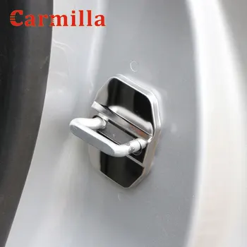 Carmilla 4Pcs/Set iz Nerjavečega Jekla Avto Zaklepanje Vrat zaščitni Pokrov so Primerni Za Fiat 500X 500 X 2015 - 2020 ABS Vrata Ključavnice Zajema