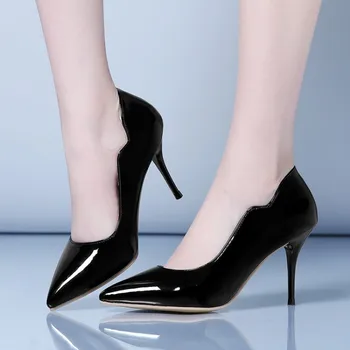 Velik obseg dame visoke pete ženske čevlje ženska črpalke Baitao opozoril, plitvo, tanko peto visoko peto čevlje