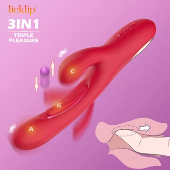 LICKLIP G-Spot Vibrator Igrača Stimulacijo Ščegetavčka Silikona, Vibratorji Močan Prstom Podrsajte Dildo Seks Massager Ženska Masturbacija