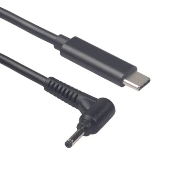 (3,0 mm / 1.1 mm) USB Tip C PD napajalni Kabel Kabel, Napajalni Adapter, Priključek Pretvornik DC 3.0 X 1.1 mm Moški za 90 Stopinj v Desno pod Kotom