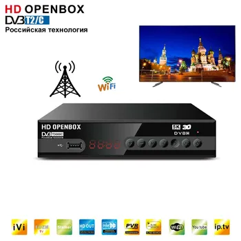 HDOPENBOX DVB-T2/C TV Sprejemnik SPREJEMNIK DVB T2 Set Top Box Dvojno USB-vtičnico kovinsko lupino prizemno TV BOX ruske Priročnik